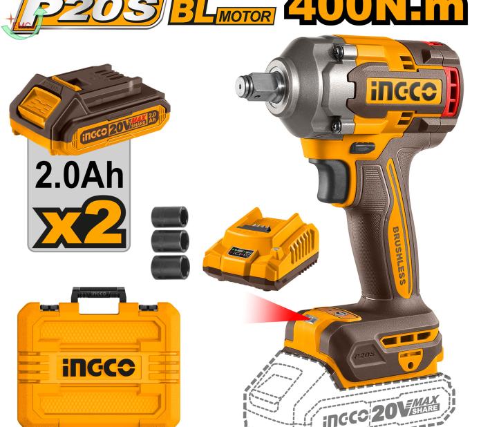 Máy siết bu  lông dùng pin   20V-400Nm 