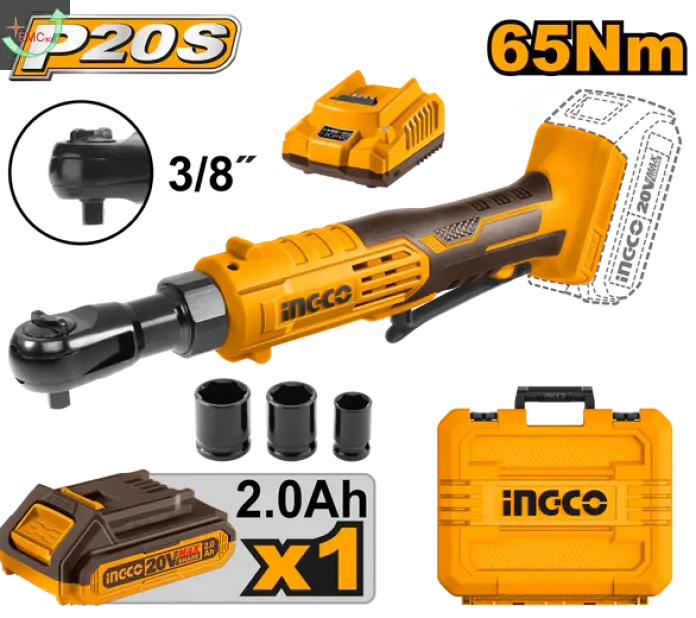 Máy siết bu lông góc dùng pin 20V-65Nm