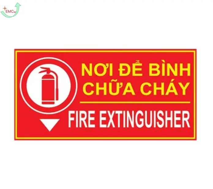 Bảng nơi để bình chữa cháy Mica