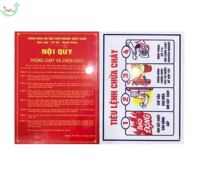  Bảng nội quy tiêu lệnh Mica rời