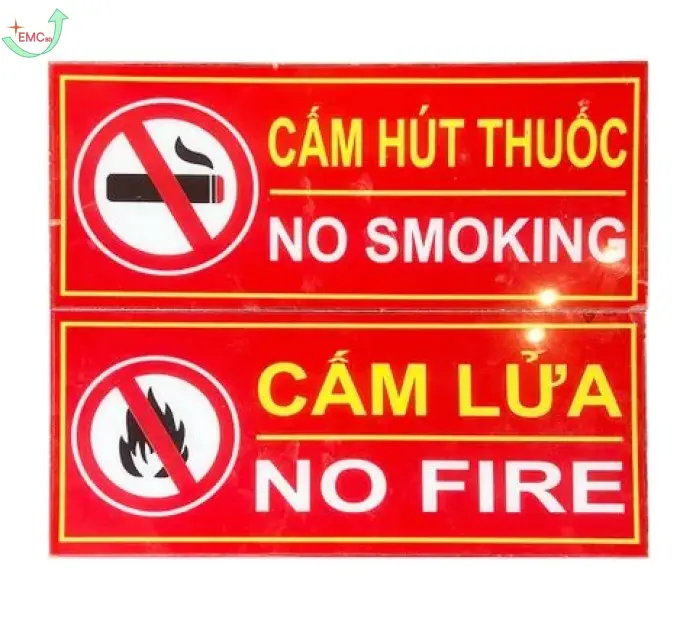 Bảng cấm lửa cấm thuốc Mica