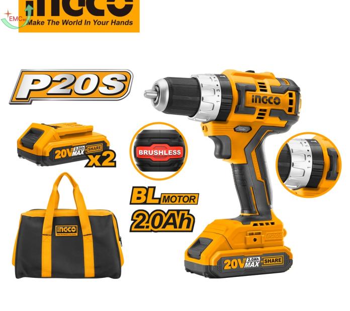 Máy khoan búa dùng pin 20V (không chổi than)