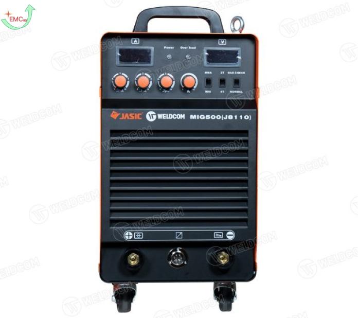 Máy hàn bán tự động MIG500 (J8110), (Nguồn 380V, Chức năng CO2/QUE, Có chế độ 2T/4T, đầu cấp dây rời có 20M cáp 70mm)