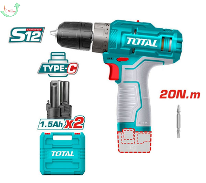 Máy khoan pin  Lithium-ion  12V (không  kèm sạc)