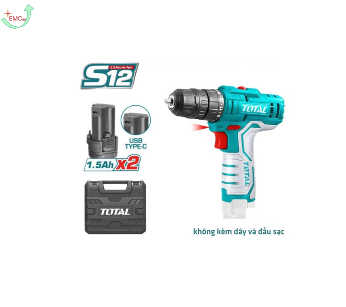 Máy khoan pin 12V (không kèm dây & đầu sạc)
