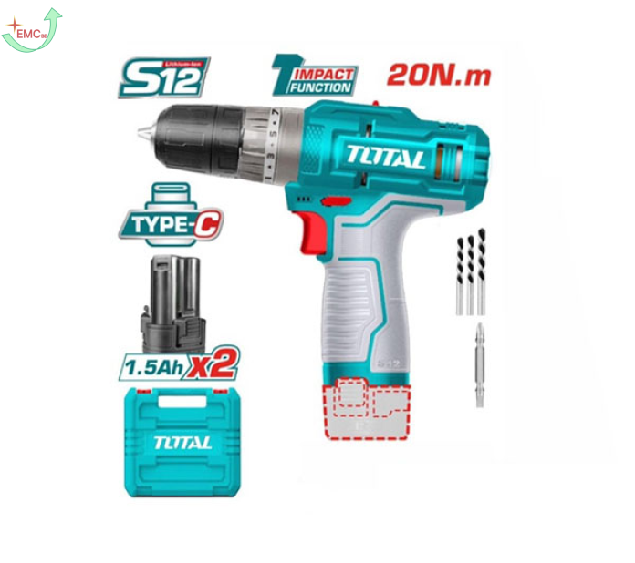 Máy khoan pin Lithium-ion 12V (không kèm sạc) TIDLI12202