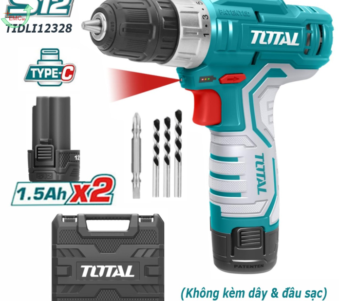 Máy khoan búa pin 12V (không kèm dây & đầu sạc)