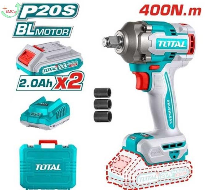 Máy siết buloong không chổi than dùng pin Lithium Ion 20V
