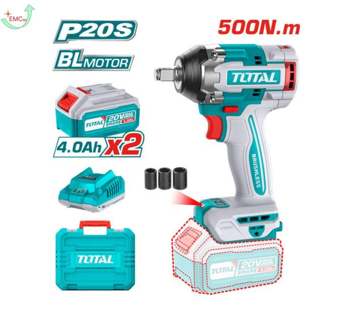  Máy siết buloong không chổi than dùng pin Lithium Ion 20V TIWLI2050