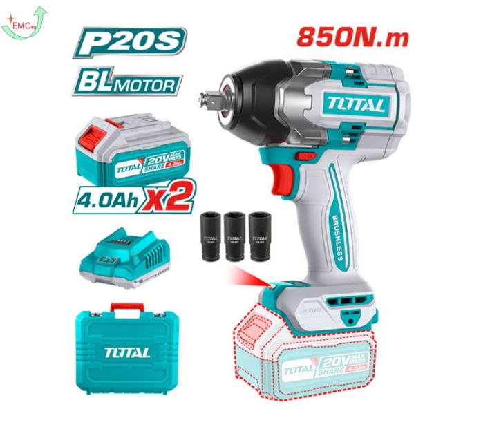  Máy siết buloong không chổi than dùng pin Lithium Ion 20V TIWLI2085