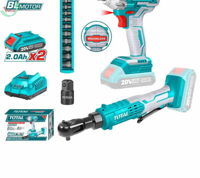  Bộ combo máy siết buloong TIWLI2038 & TDRLI206015 dùng pin 20V
